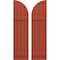 Ekena Millwork Americraft 4-Board (2 Batten) Wood Joined Board-n-Batten Shutters w/ Arch Top, ARW101BQ414X54CLH, PR ARW101BQ414X54CLH - alternate 1